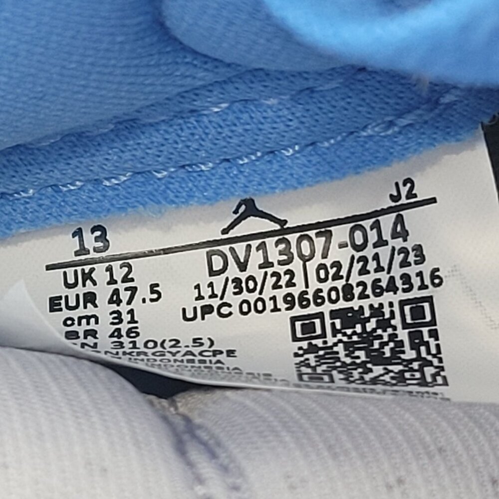 Air Jordan 1 High Zoom CMFT Men's Blue Grey Sneakers DV1307-014 US Size 13 NWB - Picture 10 of 10